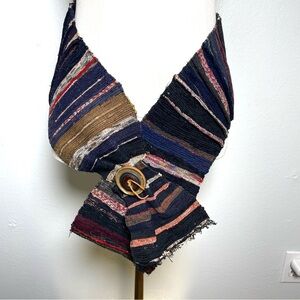 Vintage Hand Woven Belt Natural Fibers One Size Multicolor